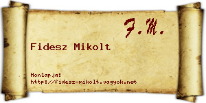 Fidesz Mikolt névjegykártya